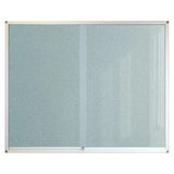 Pinning Display Case, 1500 x 1200 mm Grey Colour, Designed for Displaying and Pinning Items in an Office or Retail Environment.