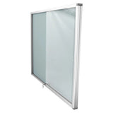 Pinning Display Case (1500 x 1200 mm - Grey), a Grey-Coloured, Large Display Case with Glass Front and Aluminium Frame for Showcasing Products or Pins.