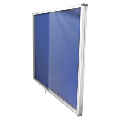 Pinning Display Case, 1500 x 1200 mm Royal Blue, BD3860D for Showcasing Antiques, Collectibles, or Memorabilia with a Sturdy Aluminium Frame and Lockable Glass Front.