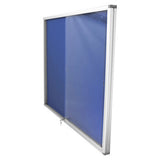 Pinning Display Case, 1500 x 1200 mm Royal Blue, BD3860D for Showcasing Antiques, Collectibles, or Memorabilia with a Sturdy Aluminium Frame and Lockable Glass Front.