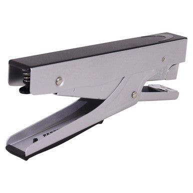 Silver Plier Stapler 105 by Brand 67, Loaded with Standard Staples, Staples 50 Pages, Durable and High-Quality, in a Sleek Silver Finish, Perfect for Heavy-Duty Stapling Tasks with Its Robust Design and 105 Staple Capacity.