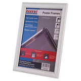 Poster Frame (A0 - 1230 x 870 mm - Single Mitred - Econo) BG3200, White Photo Frame with Poster Display and Instructions.
