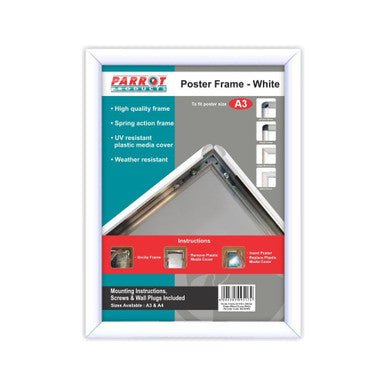 Poster Frame A3 450 × 330mm Single Mitred Econo White