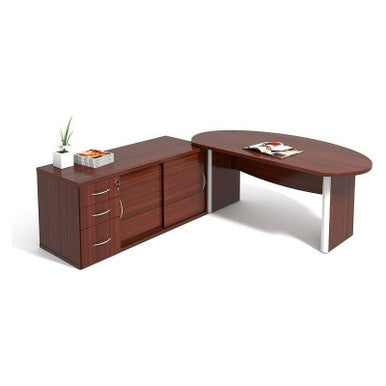 Prism Executive Desk in Veneer Wood