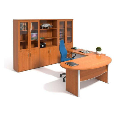 Prism Executive Desk in Veneer Wood | Office Furniture | Office Stock