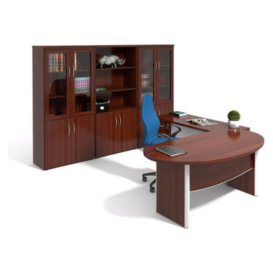 Prism Executive Desk in Veneer Wood - Additional View 8