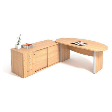 Prism Executive Desk in Veneer Wood