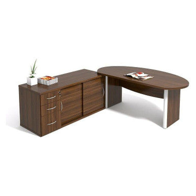 Prism Executive Desk in Veneer Wood
