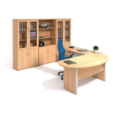 Prism Executive Desk in Veneer Wood
