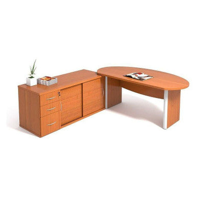 Prism Executive Desk in Veneer Wood