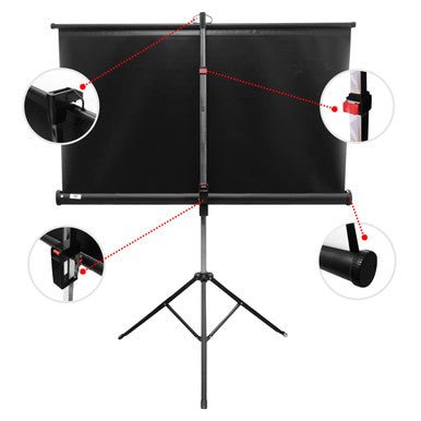 Projector Tripod Screen 1270 × 1270mm (View: 1220 × 1220mm – Ratio: 1:1)