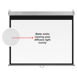 Projector Tripod Screen 1270 x 1270 mm, View: 1220 x 1220 mm - Ratio: 1:1, Matte White Projection Surface with Even Light Diffusion, Portable Black Tripod Stand.