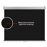 Projection Screen, 1270 x 1270 mm, Black Back Prevents Light from Entering for Enhanced Image Quality