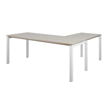 Prowork Office Desk with Extension in Melawood 1000W X 732H mm with 22mm Top