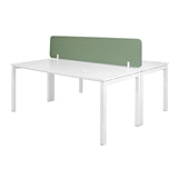 Prowork Two Office Desks with Screen Divider in Melawood 1000W X 732H mm with 22mm Top