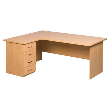 Pulse Office Desk with Four Drawer Desk High Pedestal