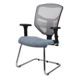 Que Mesh Visitor Office Chair with Y800 Adjustable Three Positional Arm Front Side View | Office Chairs | Office Stock