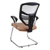 Que Mesh Visitor Office Chair with Y600 Chromed Arms Rear Side View | Office Chairs | Office Stock