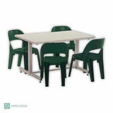 Rectangular Double Pedestal Fibreglass Table