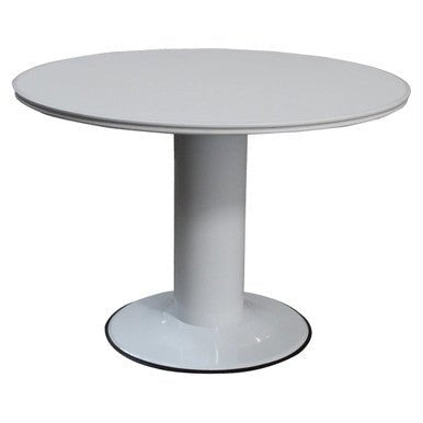 Round Conference Table with Black Steel Leg