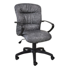 Ruched Tuscan Medium-Back Office Chair
