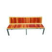 Saligna Wood Bench with Steel Frame