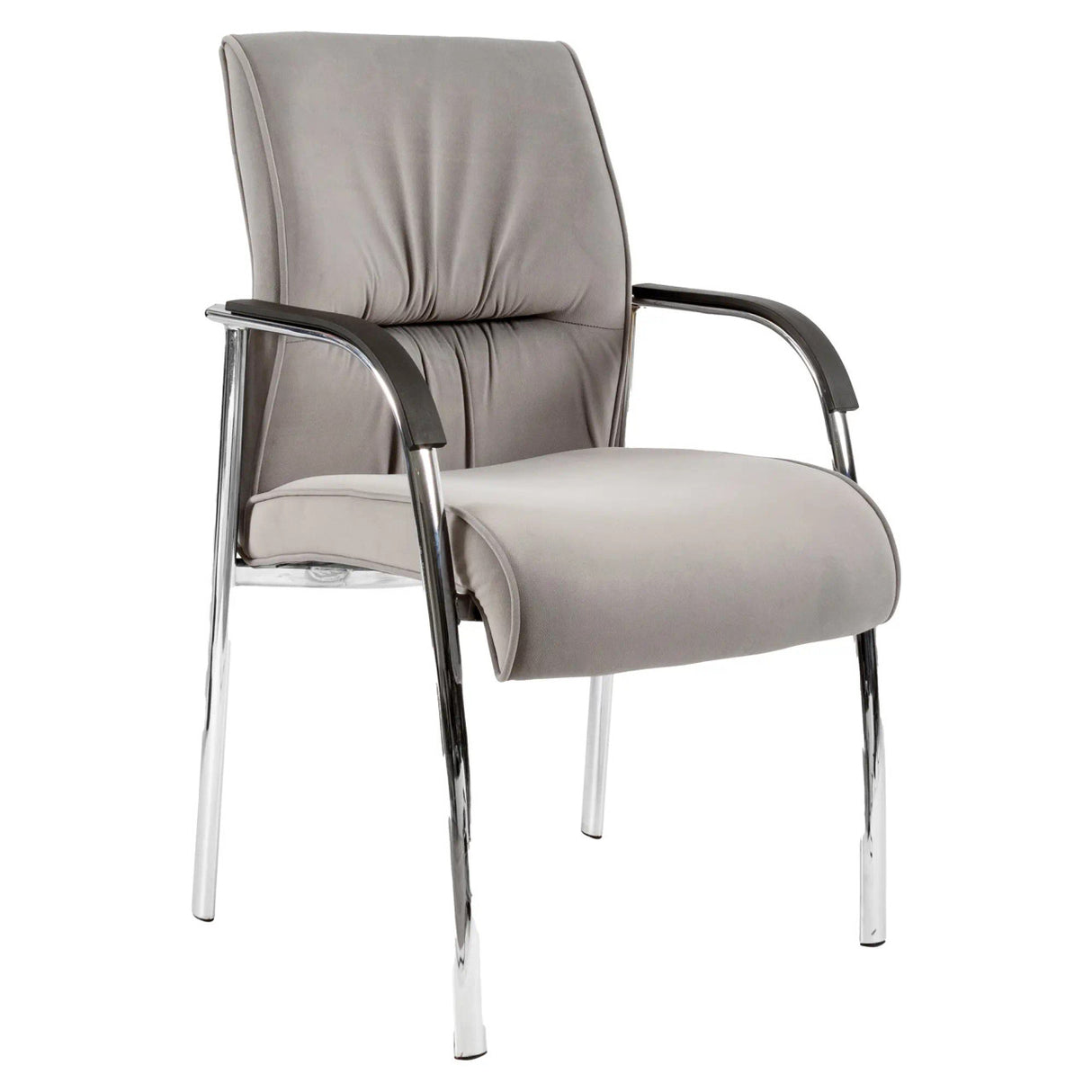 Salvador Chrome Four Legged Visitor Office Chair