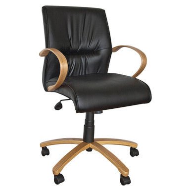 Salvador Wooden Medium-Back Office Chair
