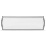Sign Frame (100 x 300 mm) SF1030, Modern Illuminated Display Sign with a Sleek White Panel and Metallic Silver Frame.