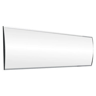 Product Sign Frame (210 x 600 mm), a Sleek and Modern Sign Display Frame in a Horizontal Rectangular Shape with a Curved Edge Design for Advertising or Informational Purposes.