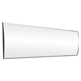 Product Sign Frame (210 x 600 mm), a Sleek and Modern Sign Display Frame in a Horizontal Rectangular Shape with a Curved Edge Design for Advertising or Informational Purposes.