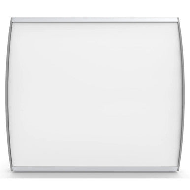 67 Brand Sign Frame, 210 x 230 mm, Double-sided, Wall Mounted Advertising Frame with Powder Coated End Caps, Shown in Silver Colour, Ideal for Indoor or Outdoor Use with Custom Graphic Design and Printing Options.