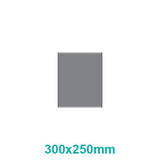 Sign Frame, 300 x 250 mm, Made of Aluminium Extrusion with Steel End Caps, in a Neutral Colour, Presented on a White Background with Size Specification.