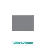 67 Sign Frame, 300 x 420 mm, with Blank Insert Media, Made of Aluminium Extrusion and Steel End Caps, in Grey Colour, Suitable for Indoor and Outdoor Use with Custom Insert Media Options.