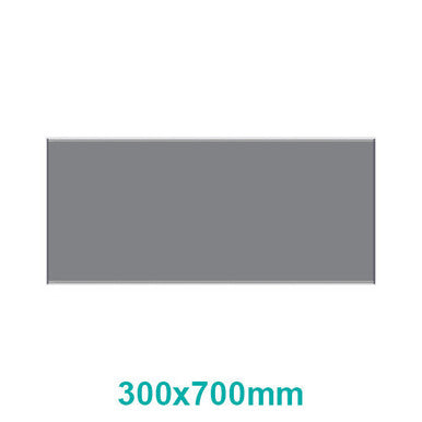 Grey Sign Frame, 300 x 700 mm, by Brand 67, Ideal for Indoor Advertising, Made of Aluminium Extrusion with Steel End Caps, Presented in a Sleek Design, Suitable for Displaying Custom Inserts in Various Settings.