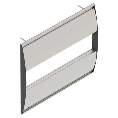 Sign Frame (420 x 150 mm), Product Sign Frame SF4102, Shown in a Metallic and Black Design for Signage Display.