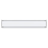 Product Sign Frame (50 x 200 mm) SF0520, White Display Sign Frame with a Sleek Rectangular Design for Signage Display.