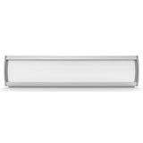 Product Sign Frame (50 x 210 mm) SF0521, Modern Metallic Sign Frame with a Sleek, Curved Design, Perfect for Displaying Signs or Notices in Commercial or Office Environments.