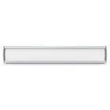 Sign Frame (50 x 297 mm) SF0529, White and Silver Rectangular Illuminated Display Sign Frame Isolated on White Background