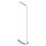 Standing Sign Frame, 700 x 1800 mm, Double-sided, by Brand 67, Featuring Powder Coated End Caps, Designed for Easy Sign Changes, Suitable for Indoor or Outdoor Use, Presented in a Sleek, Silver Colour, on a Sturdy Base.