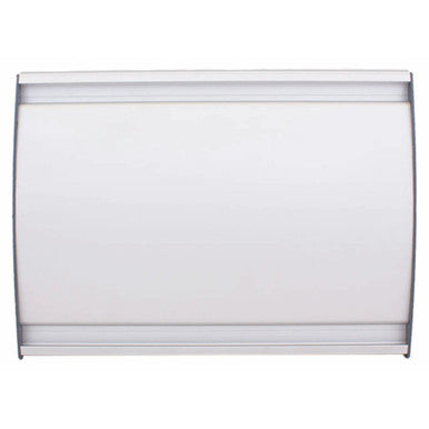 Sign Frame - Desk Top Landscape (210 x 297 mm) SF2129H, a White Desktop Sign Holder with a Landscape Orientation and Aluminium Frame for Displaying Signs and Notices.