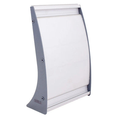 Sign Frame - Desk Top Portrait (148 x 210 mm) SF2115V, Front View of a Compact Desk Top Sign Frame with a White Display Area and Grey Sides.