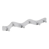 Silver Wall Mounted Jacket Hook Hanger – Six Hooks