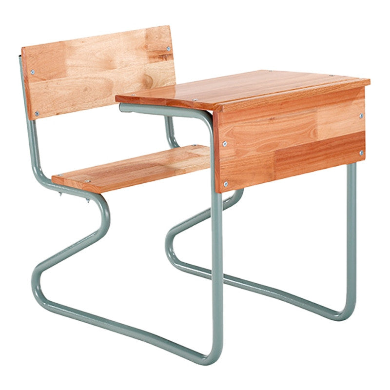 Single Combination School Desk in Saligna Wood 750mm Wide