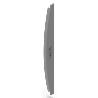 Grey Single Sided Sign Frame End Cap, 210 mm, by 67, Designed for Modern Sign Frames, Displayed on a White Background, Showcasing a Sleek and Sturdy Replacement End Cap for Sign Frames with a Smooth Finish and Branded Logo.