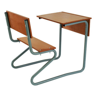 Single Combination School Desk in Supawood 750mm Wide