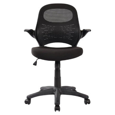 Sit Operators Office Chair, Ergonomic Black Office Chair with Mesh Backrest and Cushioned Seat for Comfortable Seating.
