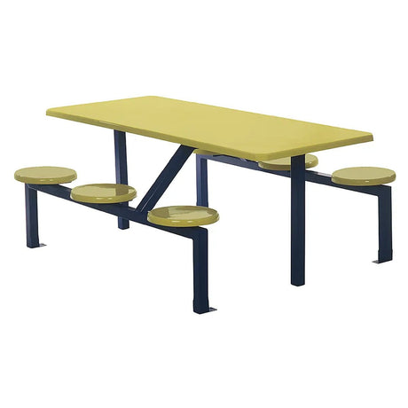 Six Seater Canteen Rectangular Stool Set