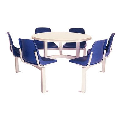 Six Seater Canteen Round Poly Shell Set