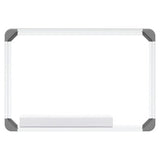 Slimline Magnetic Whiteboard (300 x 450 mm), Non-Retail, with Aluminium Frame and Eraser, Suitable for Offices and Classrooms.